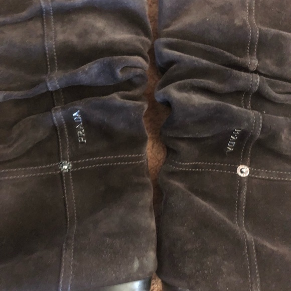 Prada suede brown slouchy boots - Picture 4 of 8